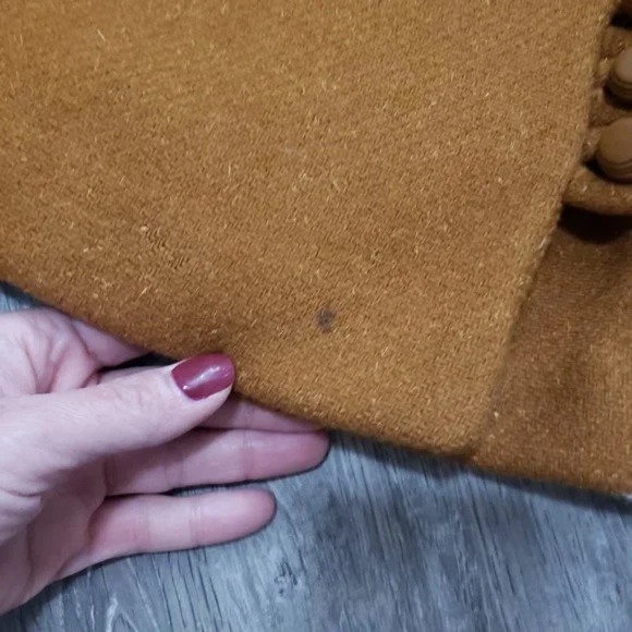 Fur Trimmed Women's Coat Suede - Picture 10 of 16